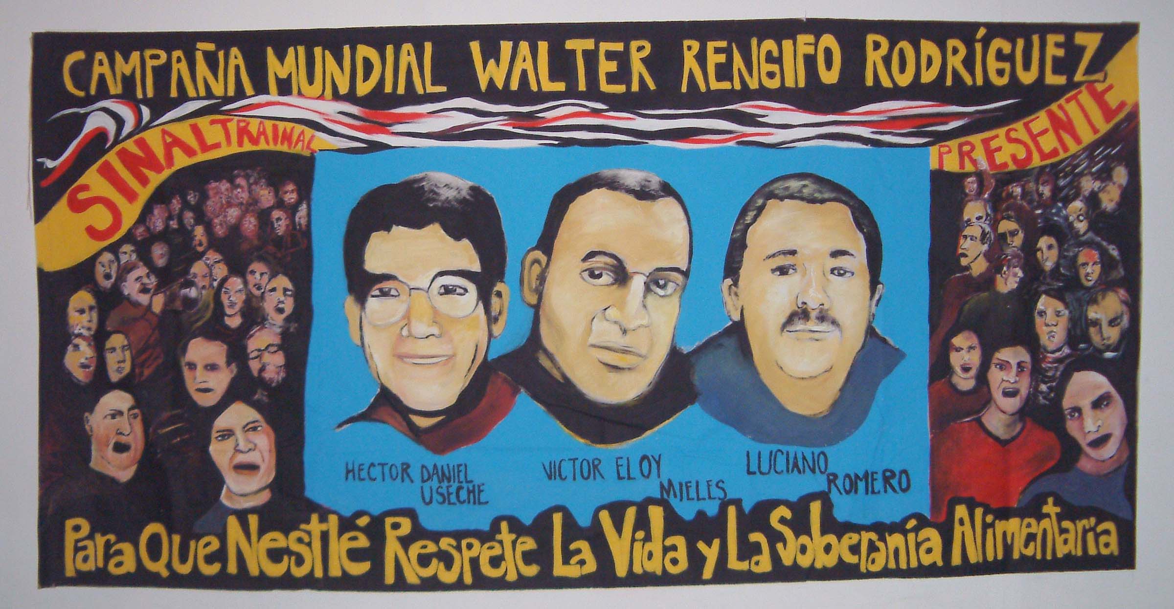 Ein Wandbild zur Erinnerung an ermordete Nestlé-Gewerkschafter. Quelle: babymilkaction.org 