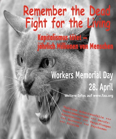 Plakat zum Workers' Memorial Day 2010.