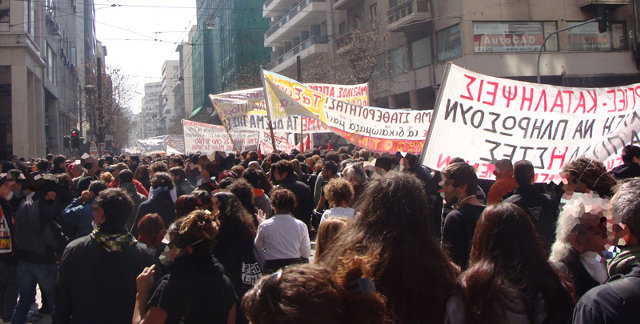 Demonstration am 11. März. Quelle: Indymedia Athen