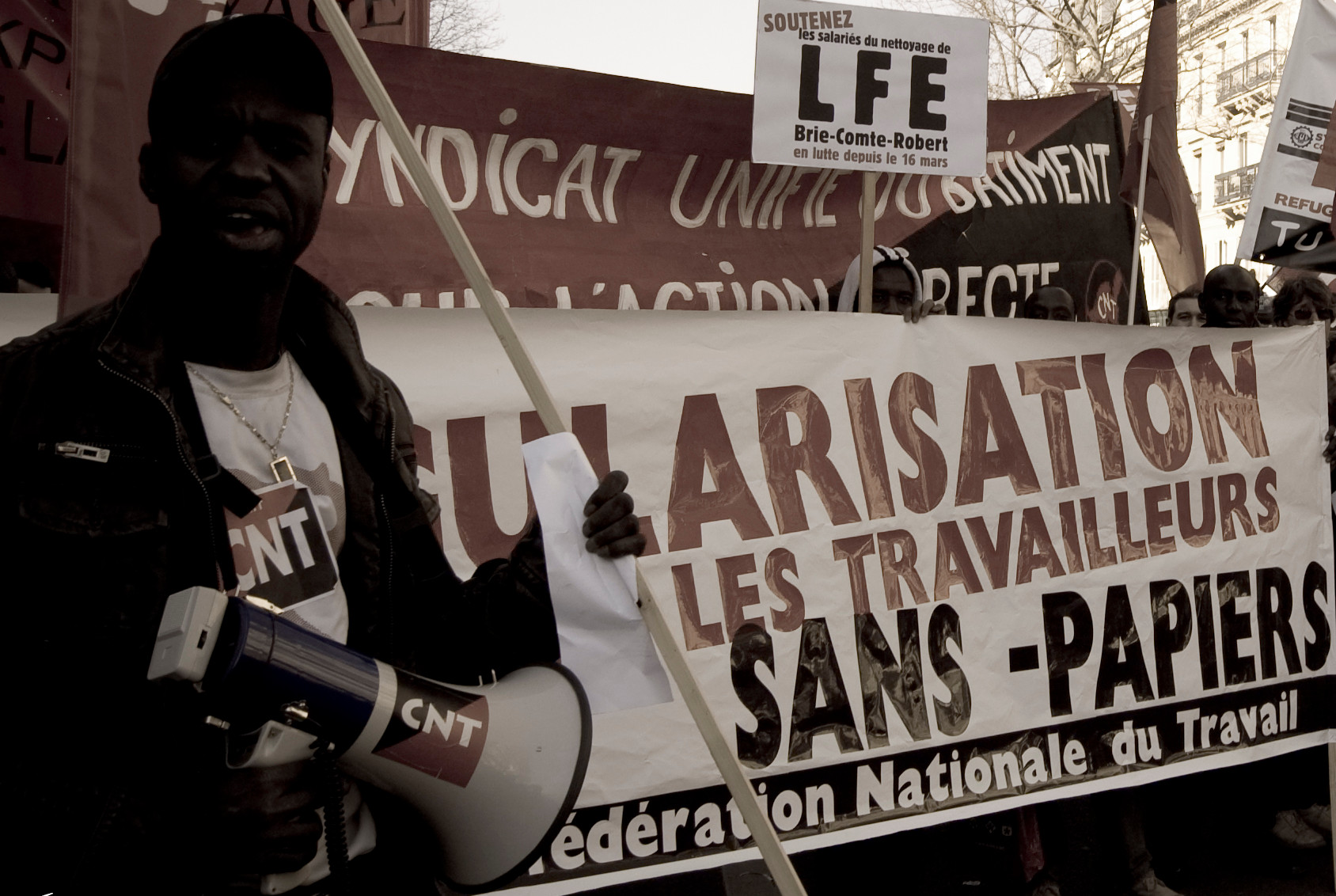 In Frankreich sind Illegalisierte bereits Teil der Arbeiterbewegung (Foto: Victor Ferrer)