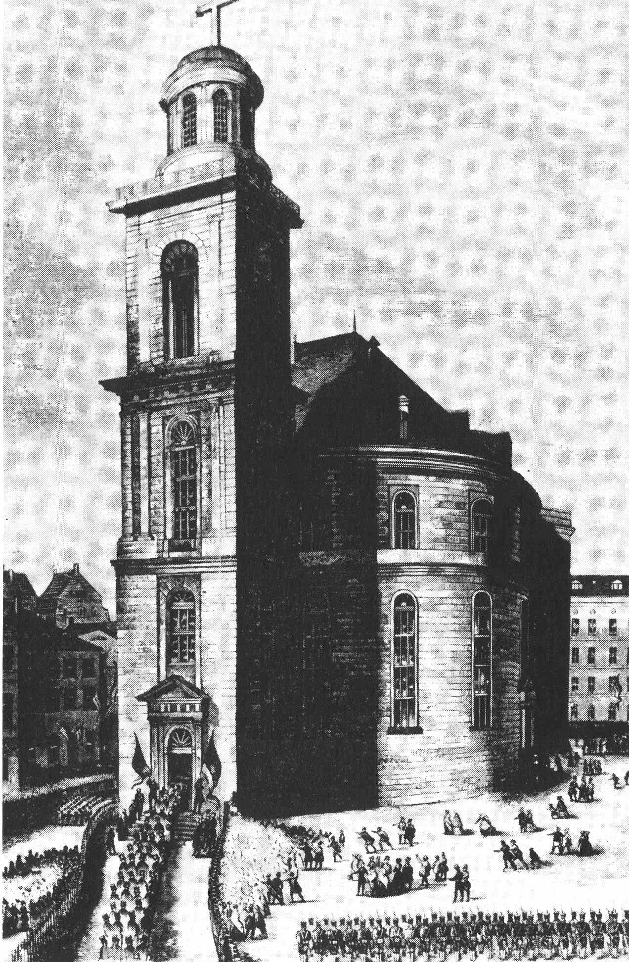 Die Frankfurter Paulskirche als Sinnbild für den bürgerlichen Ursprung - schon um 1848 wurde in der Nationalversammlung über betriebliche Mitbestimmung debattiert