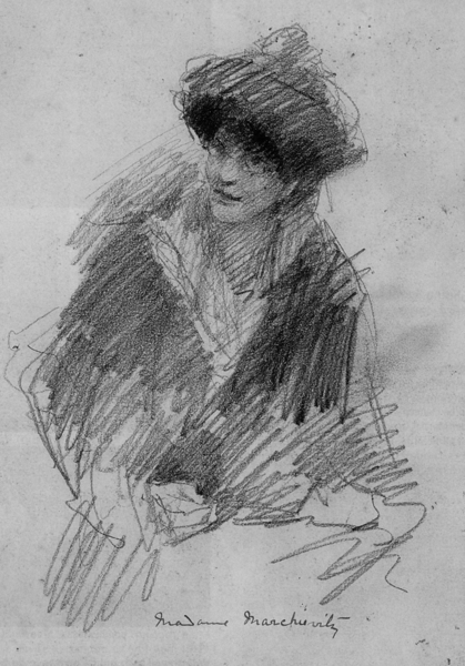 Constance Markiewicz, Zeichnung des Dichters Yeats 