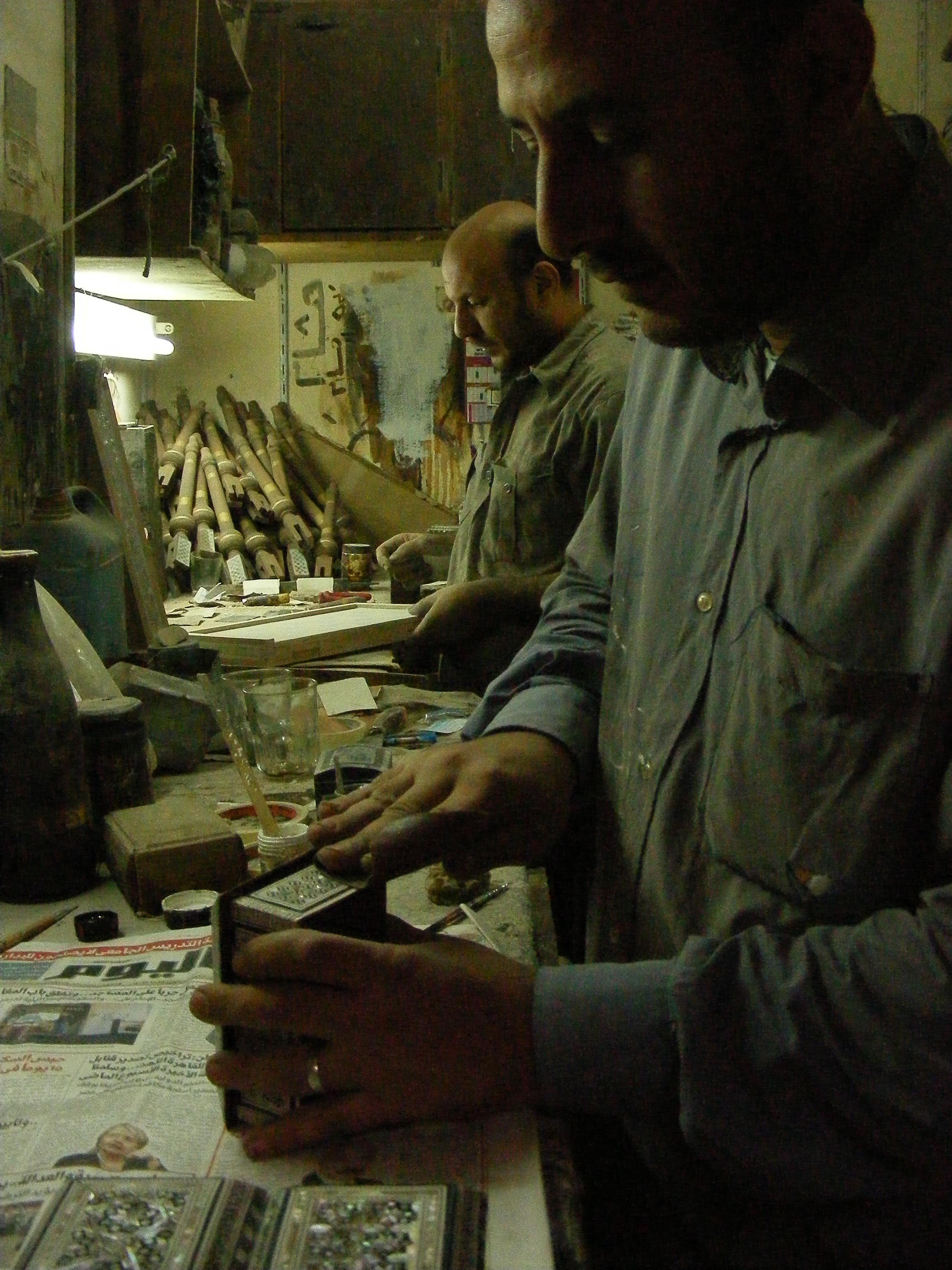 Ägyptische Handwerker bei der Arbeit