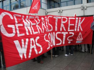 Massenstreik, (Links-)Partei und Gewerkschaften