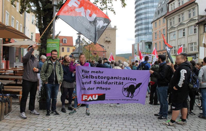 Demonstration der „Pflegekräfte in Not“ unter Beteiligung der FAU Jena
