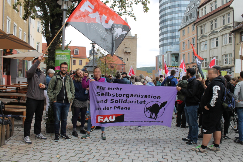 Demonstration der „Pflegekräfte in Not“ unter Beteiligung der FAU Jena