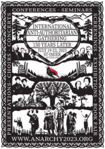 Treffen zum 150jährigen Jubiläum der Ersten Antiautoritären Internationalen vom 19. bis 23. Juli 2023 in St. Imier
